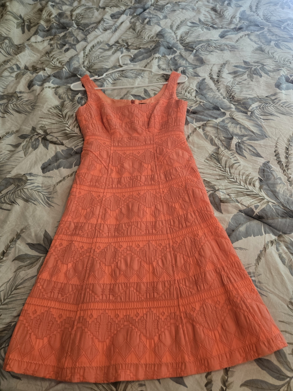 Nanette Lepore Neon Orange Structured Dress 0 - Picture 7 of 13